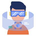vr icone casque virtuelle personnage